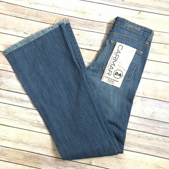 Carmar stretch denim mid rise flare jeans - Picture 3 of 9